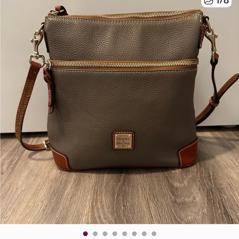 Dooney & Bourke Taupe and Brown (Elephant Color)Crossbody Bag
